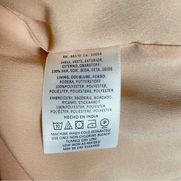 ANTHRO Leifsdottir Sheer Embroidered Floral Blouse with Exposed Zipper - Picture 8 of 8